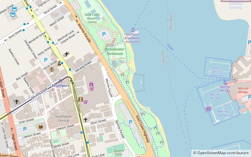 southport swimming enclosure gold coast location map