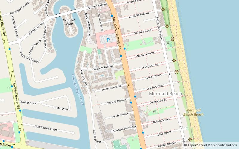 Putt Putt Mermaid Beach location map