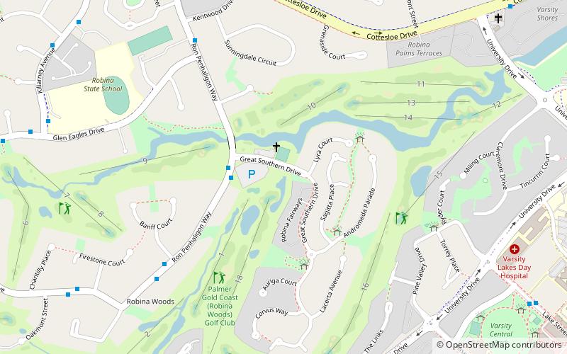 Palmer Gold Coast Golf Club location map