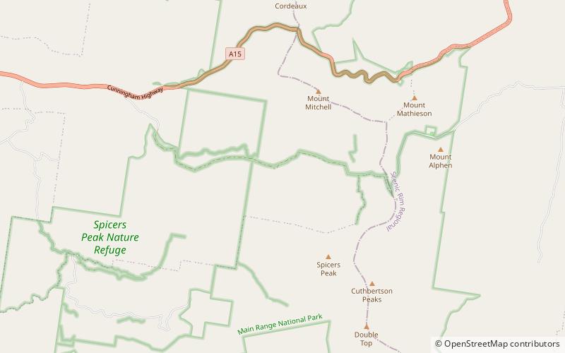 Park Chroniony Spicers Gap Road location map