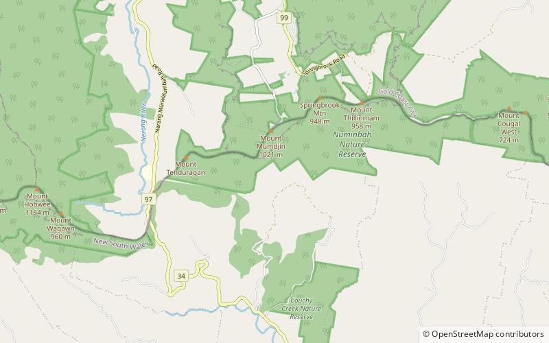 Numinbah Nature Reserve location map