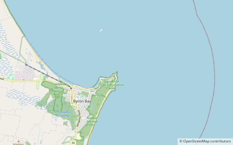 Cape Byron location map