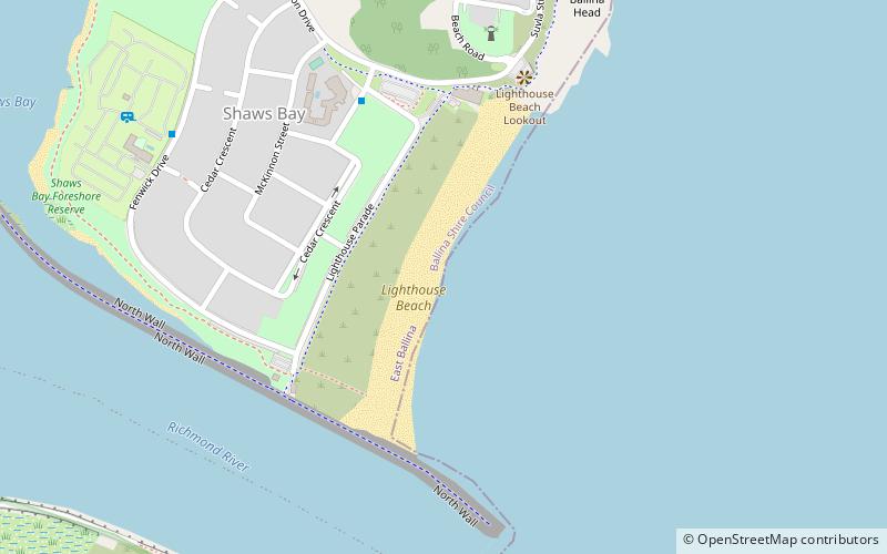 lighthouse beach ballina location map