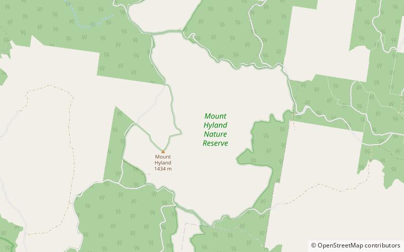 Mount Hyland Nature Reserve location map