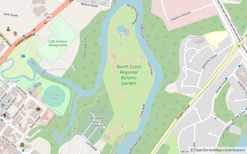 North Coast Regional Botanic Garden location map