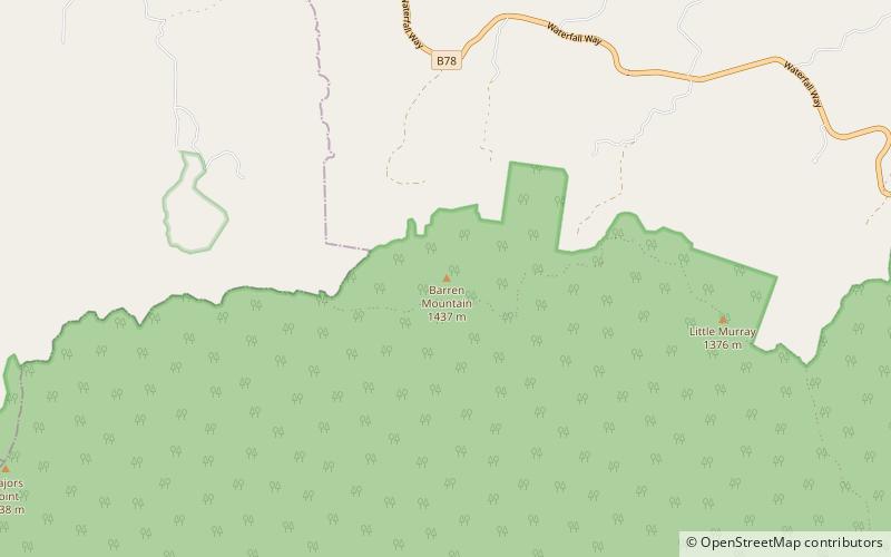 barren mountain parque nacional nueva inglaterra location map