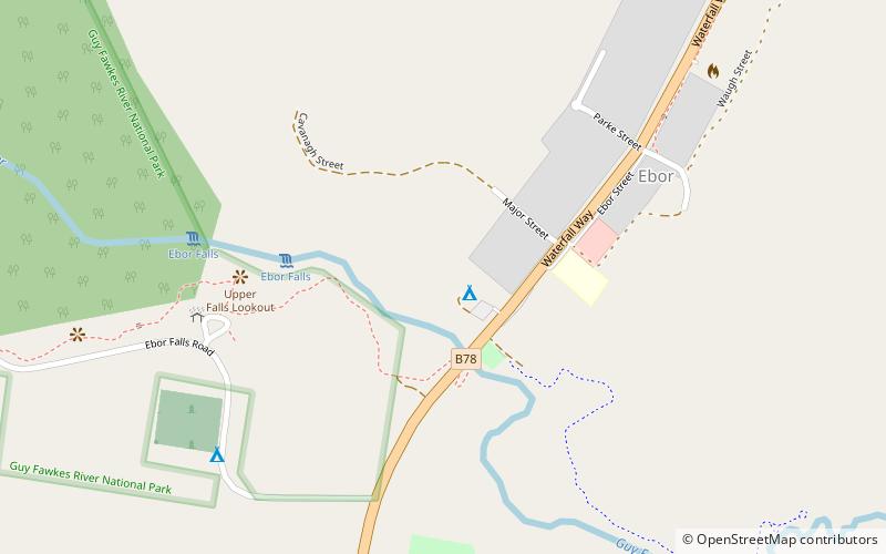 Ebor location map