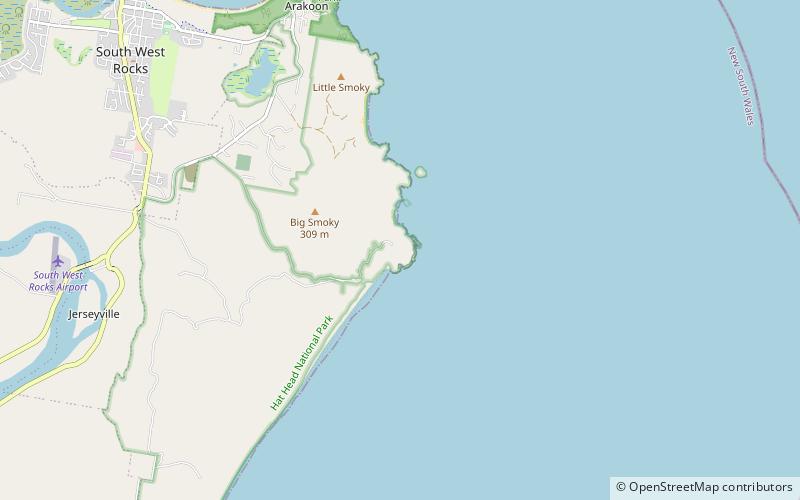 Smoky Cape Lighthouse location map