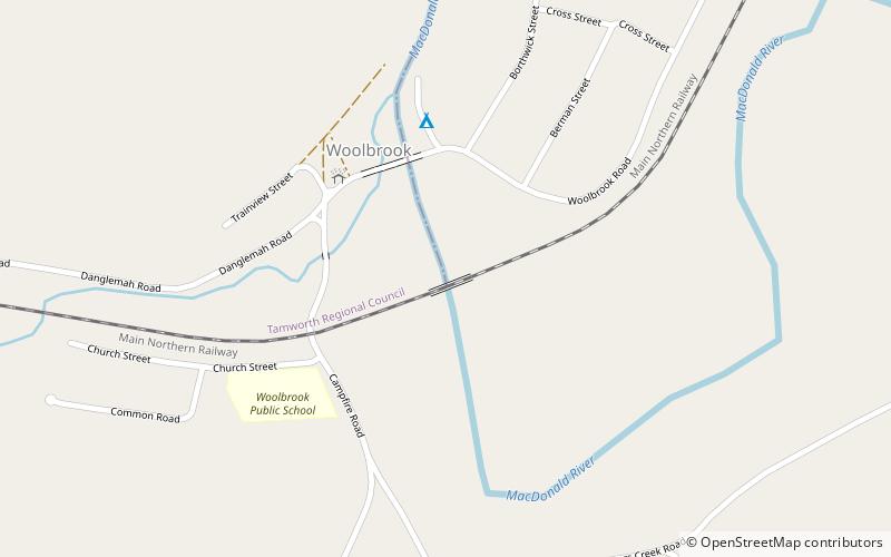Macdonald River railway bridge location map