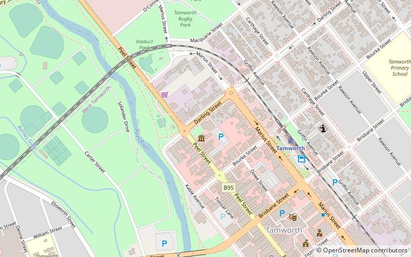 Tamworth Peel Barracks location map