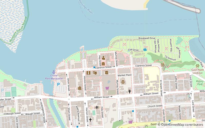 Old Port Macquarie Courthouse location map