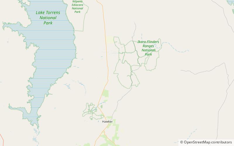 kanalla falls park narodowy gor flindersa location map