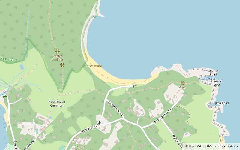 neds beach park morski lord howe island location map