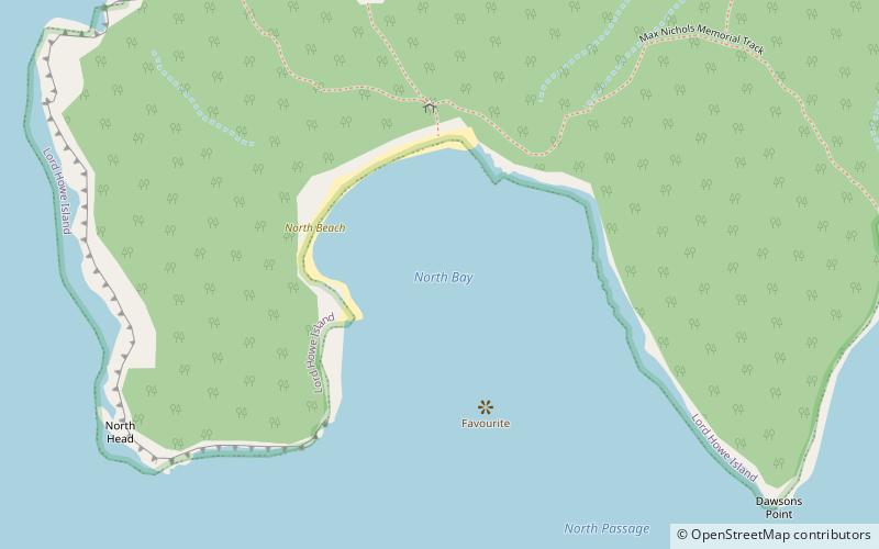 north beach lord howe island marine park location map