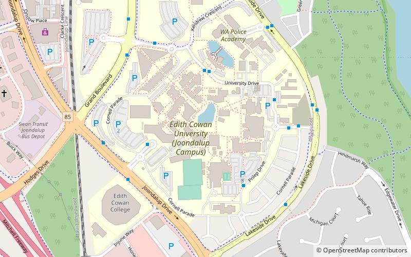 Uniwersytet Edith Cowan location map