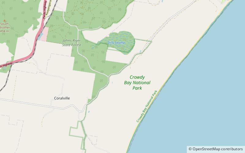 Crowdy Bay National Park location map
