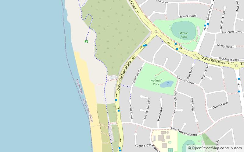 mullaloo beach perth location map