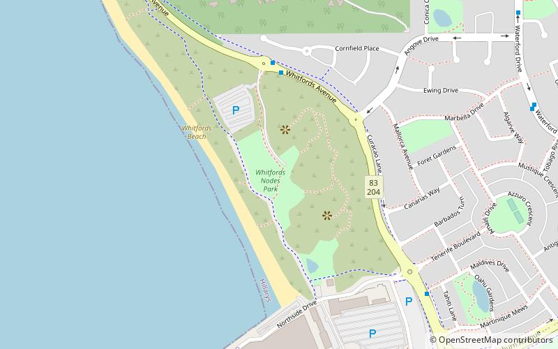 whitfords nodes park perth location map