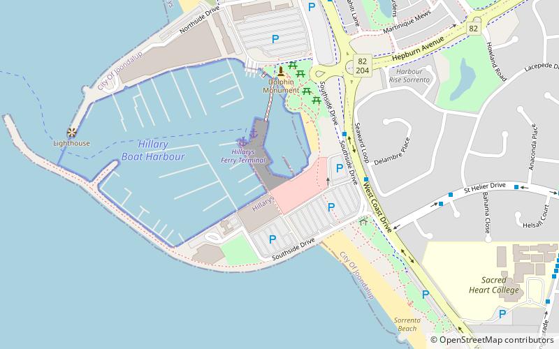 sorrento quay boardwalk hillarys boat harbour location map