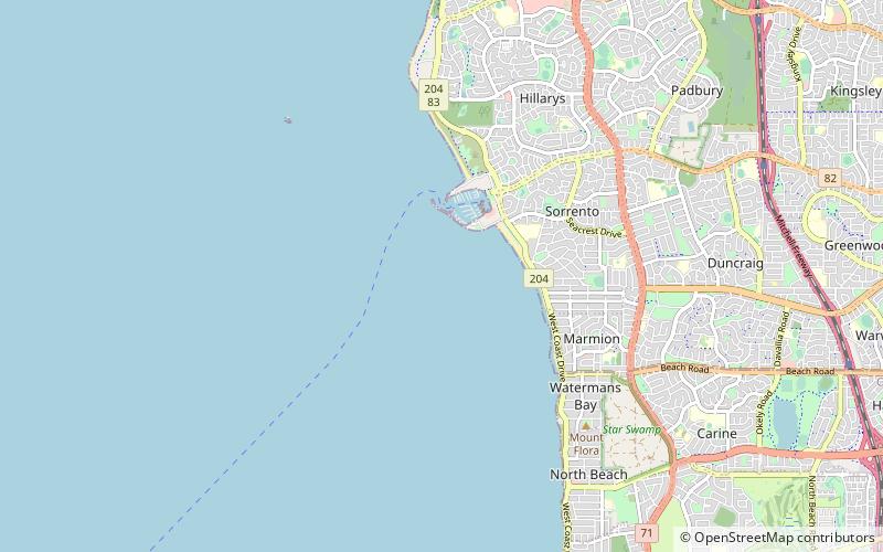 Hillarys Boat Harbour location map