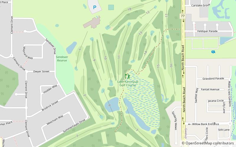 Lake Karrinyup Golf Club location map