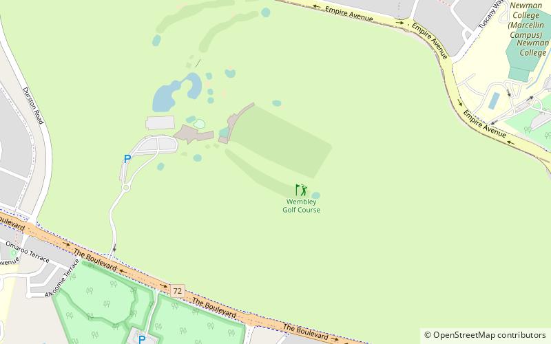 Wembley Golf Course location map