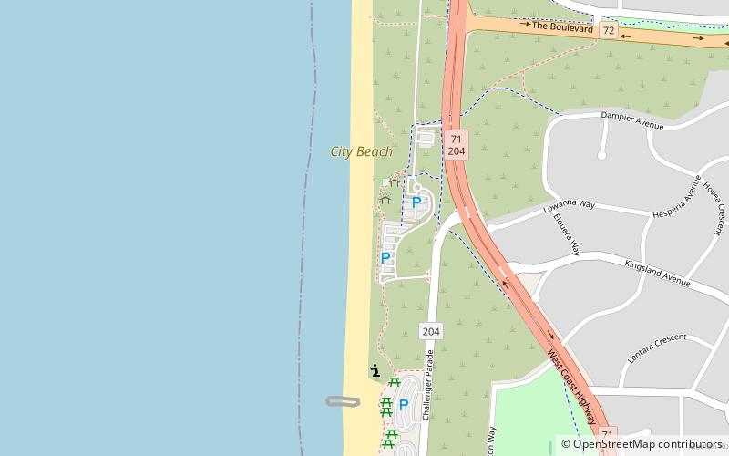 floreat beach perth location map