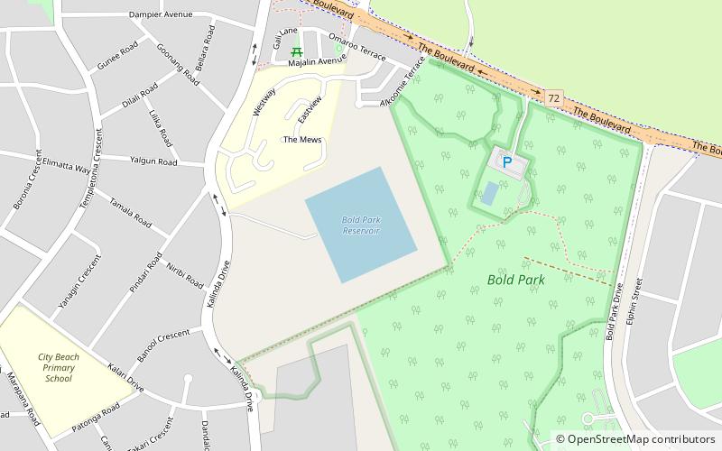 Bold Park Reservoir location map