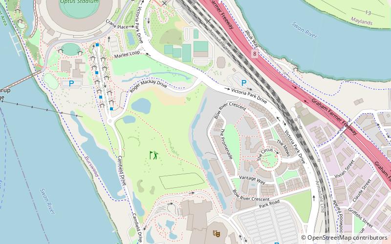 burswood canal perth location map