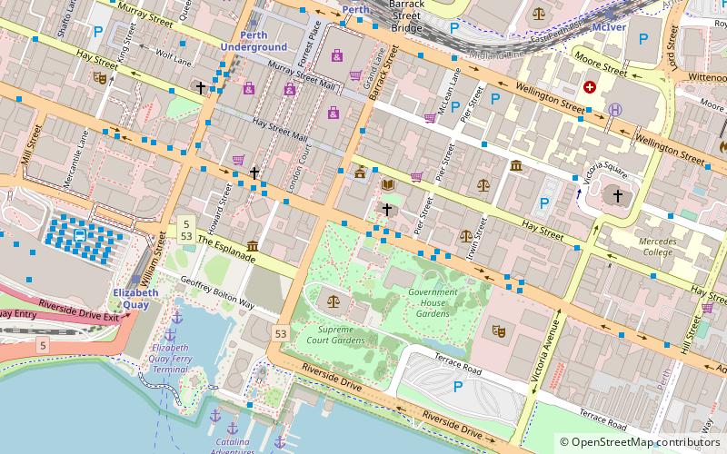 St Georges Terrace location map