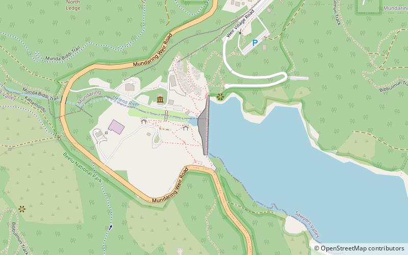 Mundaring Weir location map