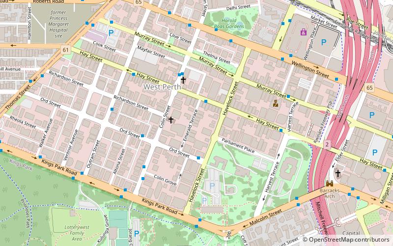 West Perth location map