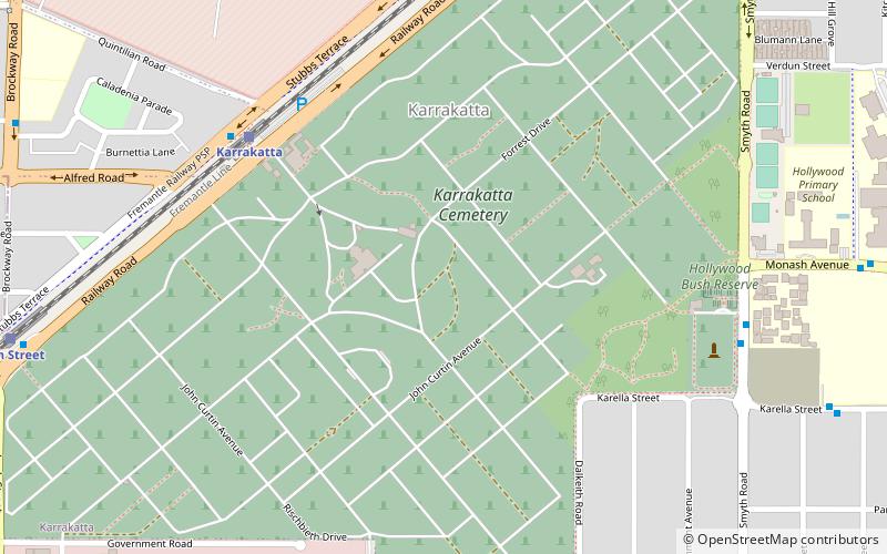 Karrakatta Cemetery location map