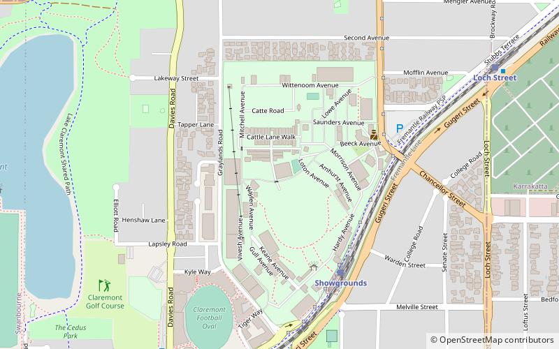 Claremont Showground location map