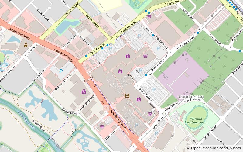 Westfield Carousel location map
