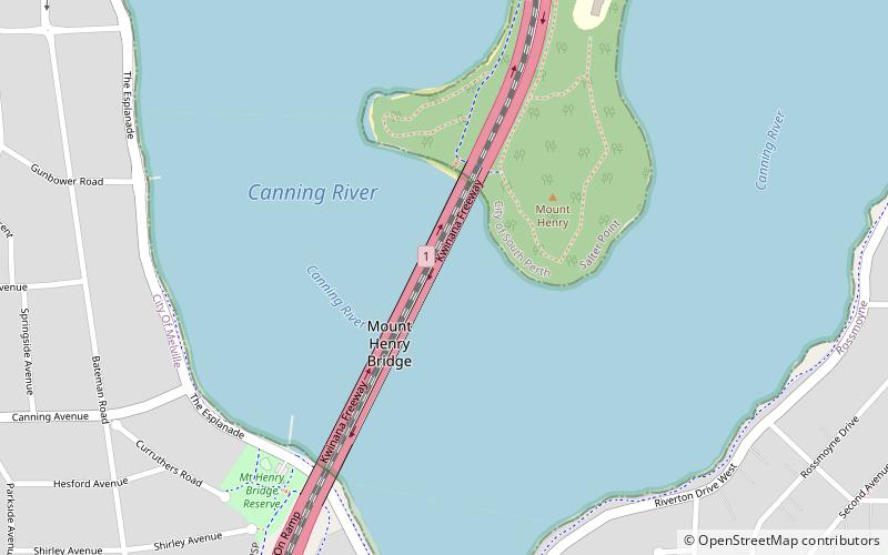 Mount Henry Bridge location map