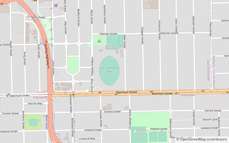 East Fremantle Oval location map