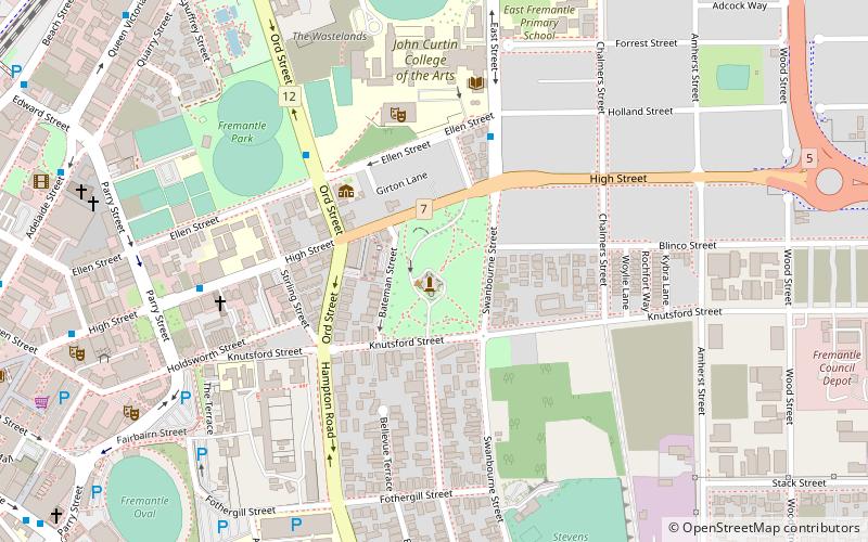 Fremantle War Memorial location map