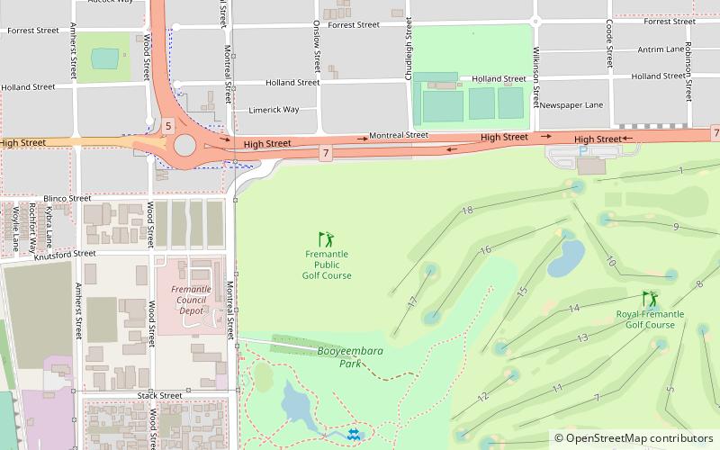 Fremantle Public Golf Course location map