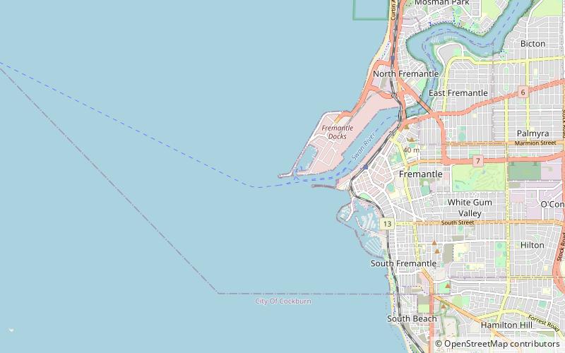 Nordmole-Leuchtturm location map