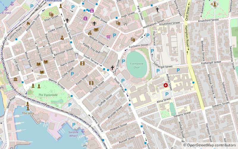 Fremantle Synagogue location map