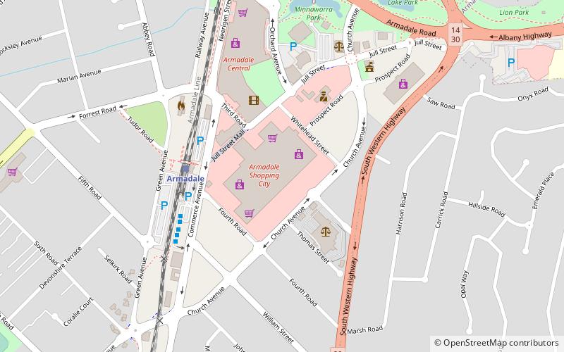 armadale shopping city perth location map