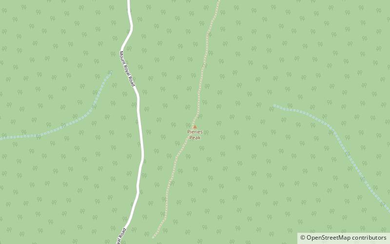 Pieres Peak location map