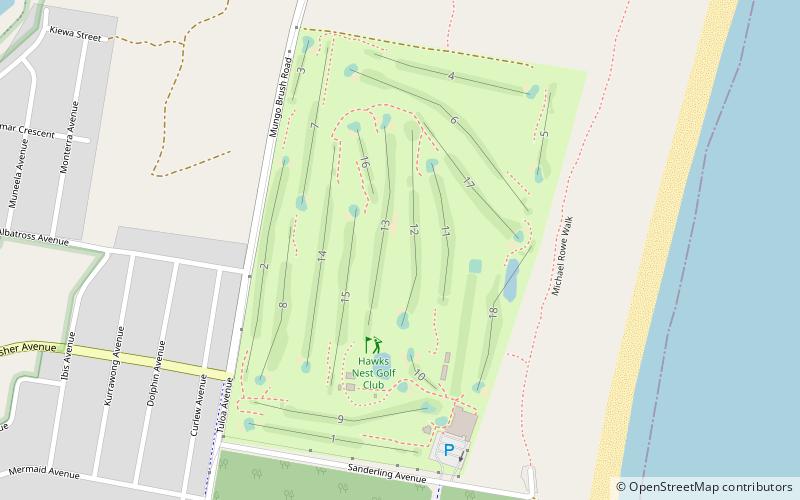 hawks nest golf club location map