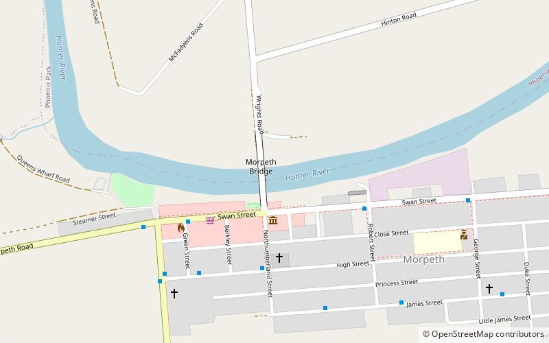 Morpeth Bridge location map