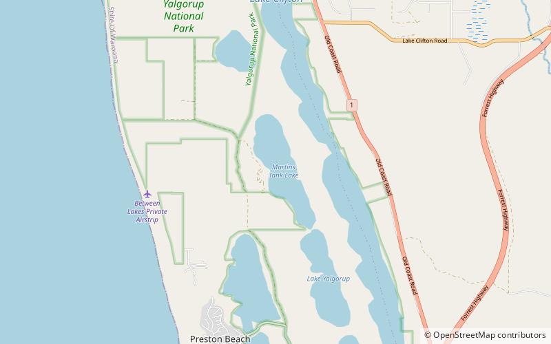 Yalgorup National Park location map