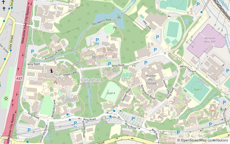 University of Newcastle location map