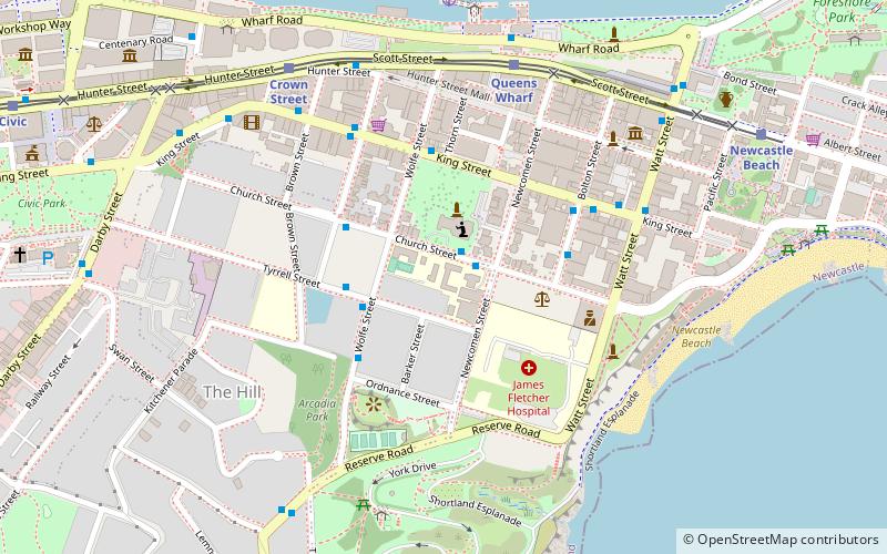 horbury hunt hall newcastle location map