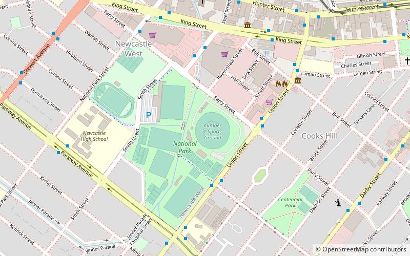 Newcastle Number 1 Sports Ground location map