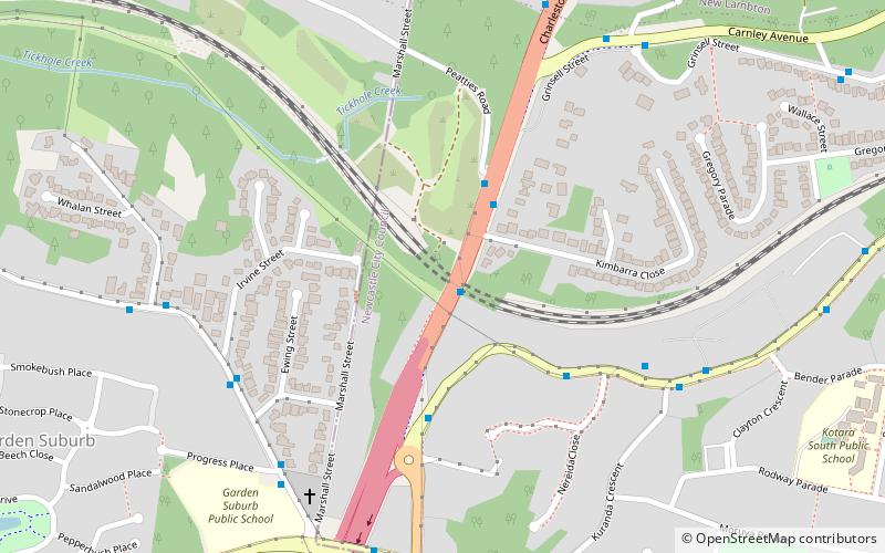 tickhole tunnel newcastle location map